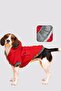 Red Small Breed Waterproof Dog Coat, Winter Dog Clothing - 2