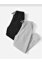 2-Piece Unisex Sweatpants with Side Pockets, Elastic Waist and Cuffs - 3