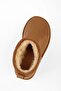 Women's Upps Brown Furry Short Suede Flat Boots - 4