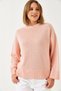 Women's Pink Crew Neck Knitwear Sweater 20247559 - 5