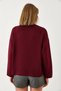 Women's Burgundy Crew Neck Knitwear Sweater 20247559 - 7