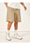 Oversized Solid Shorts with Drawstring