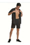 Black Solid Color Sweat Resistant Summer Casual Shorts - 3
