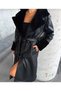 Mady Long Fur Leather Coat: Elegance and Comfort