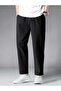 Black Straight Leg Comfortable Wear Large Size Sweatpants Unisex - 2