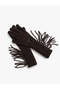 Gloves with Knitted Long Tassel Detail - 2