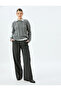 Long Sleeve Crew Neck Pearl Embroidery Detail Hair Knit Sweater - 2
