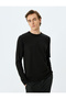 Crew Neck Long Sleeve Basic Knitwear Sweater - 3