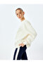Raised Oversize Crew Neck Long Sleeve Sweatshirt