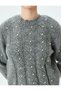 Long Sleeve Crew Neck Pearl Embroidery Detail Hair Knit Sweater - 5