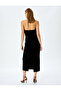 Long Halter Neck Velvet Dress with Low Back - 4