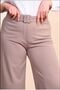 Women's Large Size Fabric Trousers with Belt and Wide Leg Palazzo Model - 3