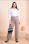 Women's Large Size Fabric Trousers with Belt and Wide Leg Palazzo Model - 5