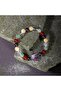 Aquarius Zodiac Natural Stone 8mm Clover Bracelet - 3