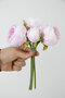 Artificial Flower 6 Pcs Silk Peony Peony Rose Bunch 25 cm Lilac - 6