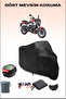 Black Bajaj Dominar 250 D Rear Bag Compatible Motorcycle Tarpaulin Waterproof Durable Fabric