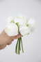 Artificial Flower 6 Pcs Silk Peony Peony Rose Bunch 25 cm White - 3