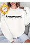 Women's White Chromakopia Printed Crew Neck Oversize Sweatshirt
