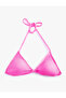 Triangle Bikini Top Textured Halter Neck