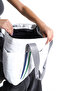 White Women's Large Size Inflatable Parachute Bag with Zipper and Side Compartments, Stripe Detailed Daily Shoulder Bag - 6