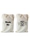 2 Patterned Multi-Purpose Canvas Dirty Laundry Bags 50X70 cm