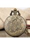Bronze Color Embossed Horse Themed Pocket Watch with Chain Sl8095 - 6