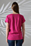 Short Sleeve Printed Fuchsia T-shirt - 7