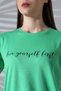 Women's Green Crew Neck Basic Short Sleeve T-Shirt - 6