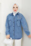 Women's Star Stone Embroidered Denim Shirt Jacket