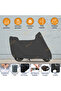 Black Kuba Aegean 50 Motorcycle Tarpaulin with Back Bag and Lock Compatible, Safe - 2