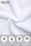 Set of 6 Plain Grey-White Hand Towels - 50X90 Cm, 225 Gr, 100% Cotton, Spa and Hotel Towels - 6