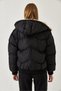 Women's Black Hooded Inflatable Coat 2415 60451014 - 7