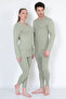 2-Piece Unisex Cotton Thermal Set| Hooded Thermal Leggings and Long Sleeve Undershirt Set - 2