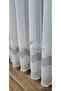 Farbateks Dikim Lizvon Gray Anthracite Striped 1/2 Layer Pleated Tulle Curtain - 5