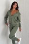 Khaki Color Hooded Modal Tracksuit Set - 4