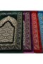 Velvet Children's Prayer Rug - Red 39x80 cm - 180 gr - With Rosary Gift - 5