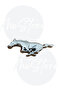 Running Horse Metal Emblem Mustang Metal Emblem Set Fender Logo (Pieces) 9cm x 4cm - 4