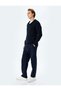 Buttoned Polo Neck Cotton Blended Basic Long Sleeve Knitwear Sweater