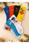Series of 7 Colorful Plain Cheerful College Tennis Socks 1 Quality Cotton Combed - 3