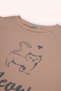 Girl's Cat Printed Salmon Pajamas Set - 3