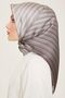 Dj Pure Silk Scarf 9150D - Grey Cream Design (S) - 87