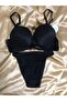 0189 Without Fill with Lace Detail Bra Suit - 2