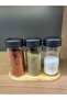 Spice Set of 4 with Wooden Stand, Rotating Lid Glass Spice Jar Salt Shaker Pepper Shaker Set 250Cc - 3