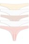 Basic Laser Cut Thong Panties 5 Pack