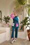 Indigo Oversize Hijab Set - Women's Double Crepe - 2