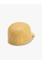Straw Hat Cap Geometric Patterned Knitted Detailed - 2