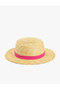 Straw Hat with Band Detail - 2