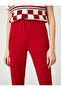 Spanish Leg Pants Slit Detailed Ribbed Zipper Closure - 5