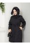 1032 Large Size Inner Hood Furry Waist Lace Up 3 Pocket Women's Cap - 6
