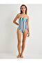 Strapless Swimsuit with Window Detail and Geometric Accessories - 2